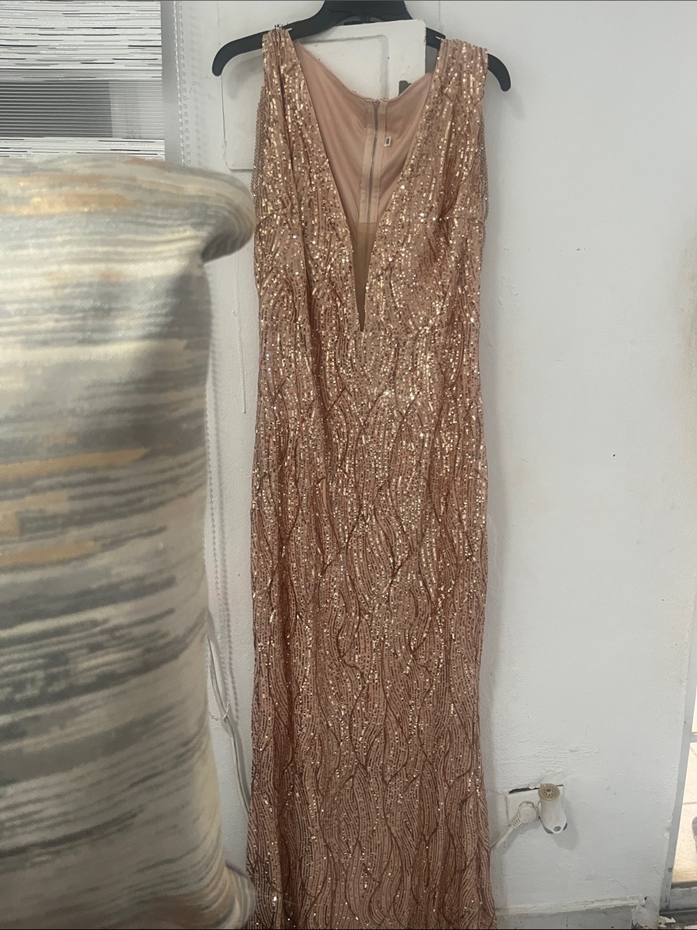 Sequin Maxi Dress in Brown Like New